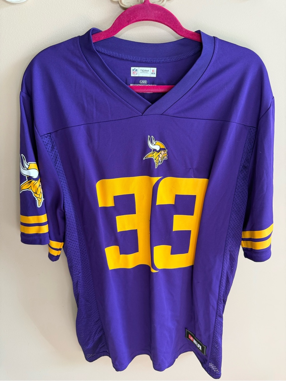 Minnesota Vikings #33 Purple Football Jersey - Team Apparel Men’s Large